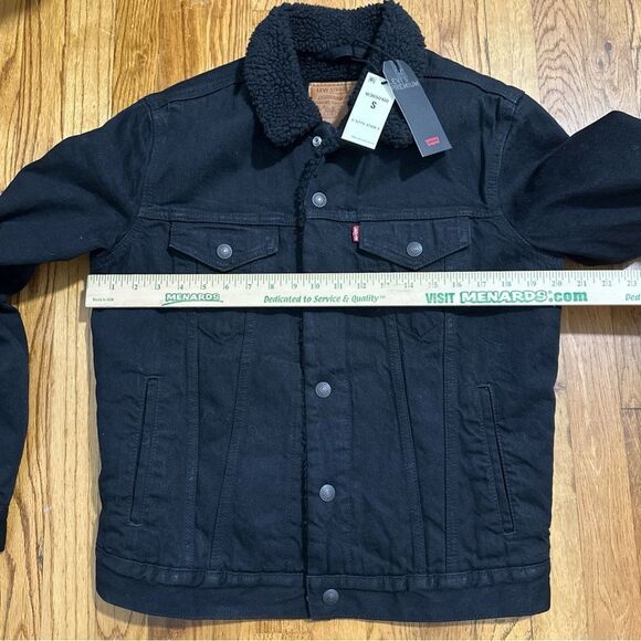 Levi's Men's Black Sherpa-Lined Jacket NWT Sz small - Picture 12 of 15